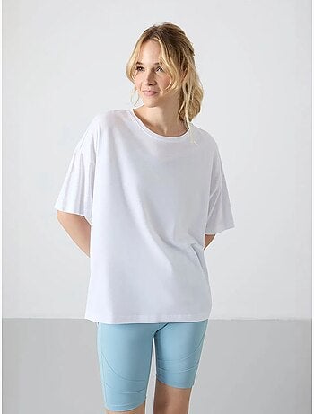 T-shirt oversize en coton et modal à col rond tommy