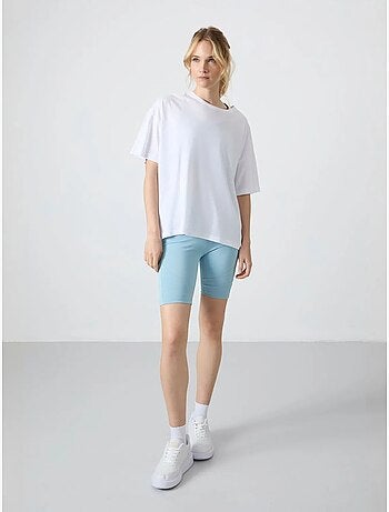T-shirt oversize en coton et modal à col rond tommy