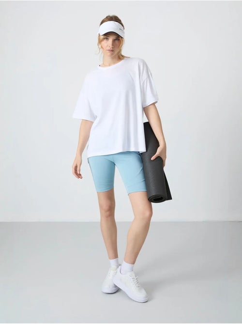 T-shirt oversize en coton et modal à col rond tommy - Kiabi T-shirt oversize en coton et modal à col rond tommy - Kiabi