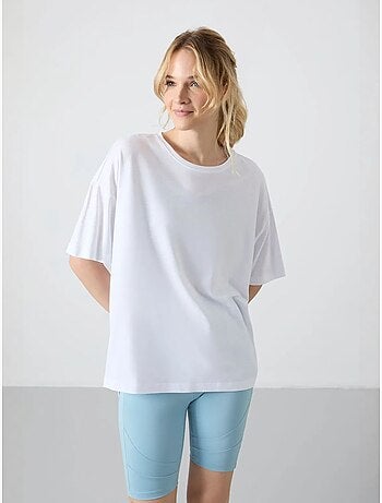 T-shirt oversize en coton et modal à col rond tommy