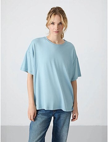 T-shirt oversize en coton et modal à col rond tommy