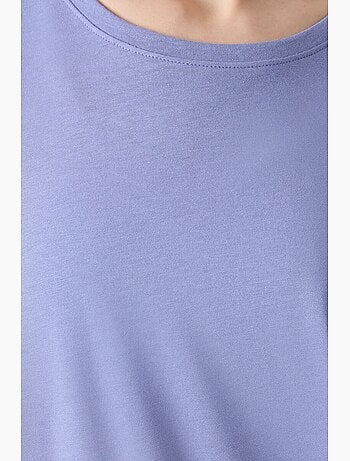 T-shirt oversize en coton et modal à col rond tommy