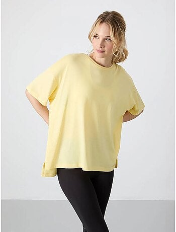 T-shirt oversize en coton et modal à col rond tommy