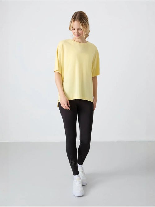 T-shirt oversize en coton et modal à col rond tommy - Kiabi T-shirt oversize en coton et modal à col rond tommy - Kiabi