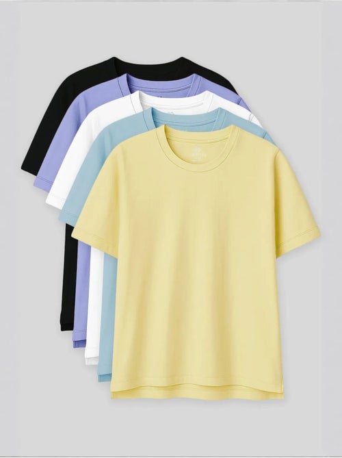 T-shirt oversize en coton et modal à col rond tommy - Kiabi T-shirt oversize en coton et modal à col rond tommy - Kiabi