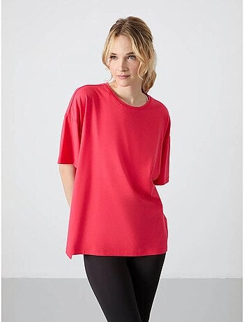 T-shirt oversize en coton et modal à col rond tommy