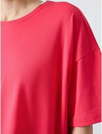 T-shirt oversize en coton et modal à col rond tommy