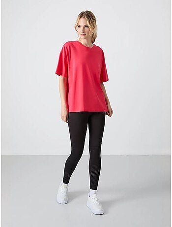 T-shirt oversize en coton et modal à col rond tommy
