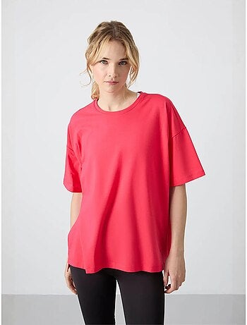 T-shirt oversize en coton et modal à col rond tommy