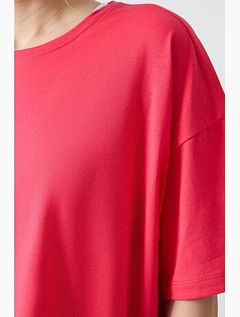 T-shirt oversize en coton et modal à col rond tommy