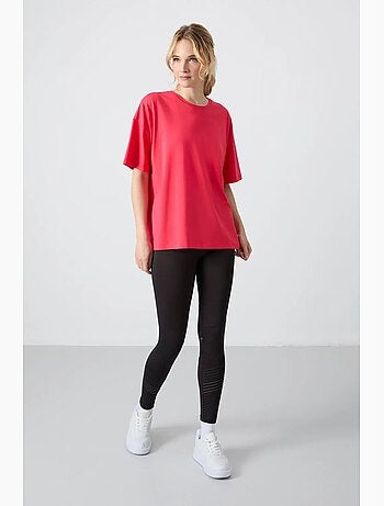 T-shirt oversize en coton et modal à col rond tommy