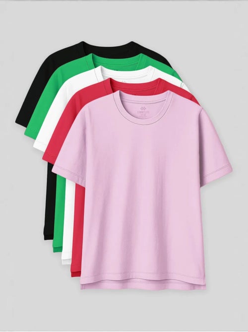 T-shirt oversize en coton et modal à col rond tommy - Kiabi T-shirt oversize en coton et modal à col rond tommy - Kiabi