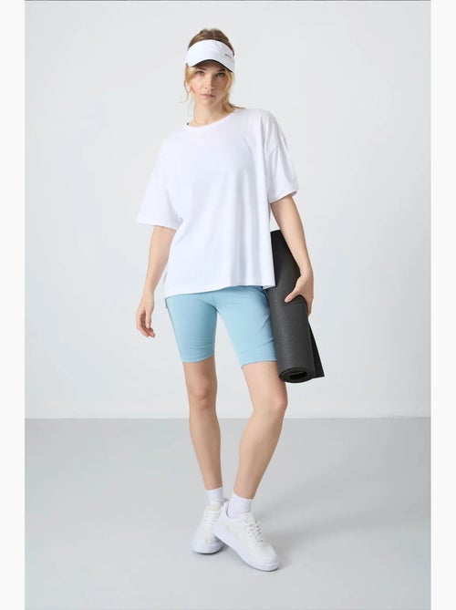 T-shirt oversize en coton et modal à col rond tommy - Kiabi T-shirt oversize en coton et modal à col rond tommy - Kiabi