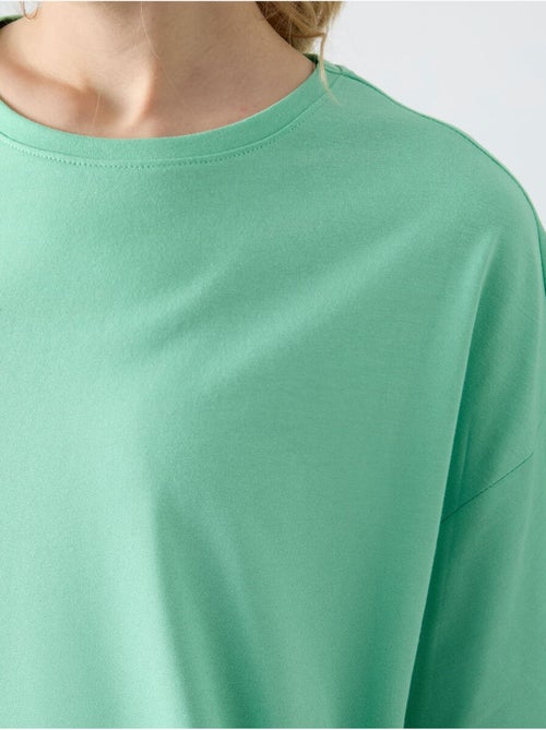 T-shirt oversize en coton et modal à col rond tommy - Kiabi T-shirt oversize en coton et modal à col rond tommy - Kiabi