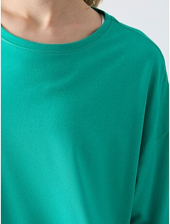 T-shirt oversize en coton et modal à col rond tommy