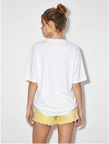 T-shirt oversize en coton imprimé lucci