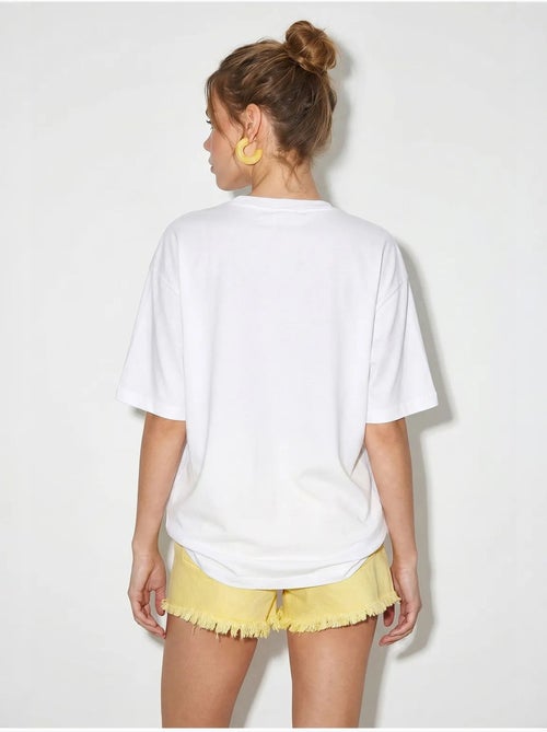 T-shirt oversize en coton imprimé lucci - Kiabi T-shirt oversize en coton imprimé lucci - Kiabi