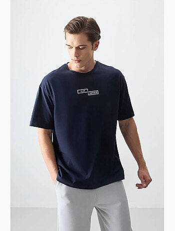 T-shirt oversize en coton imprimé tommy
