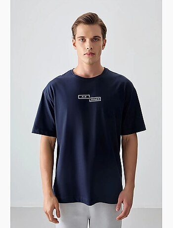 T-shirt oversize en coton imprimé tommy