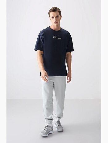 T-shirt oversize en coton imprimé tommy