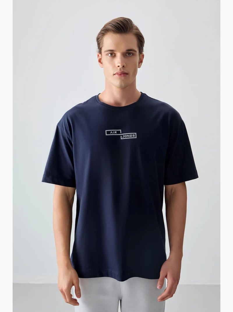 T-shirt oversize en coton imprimé tommy Bleu marine - Kiabi