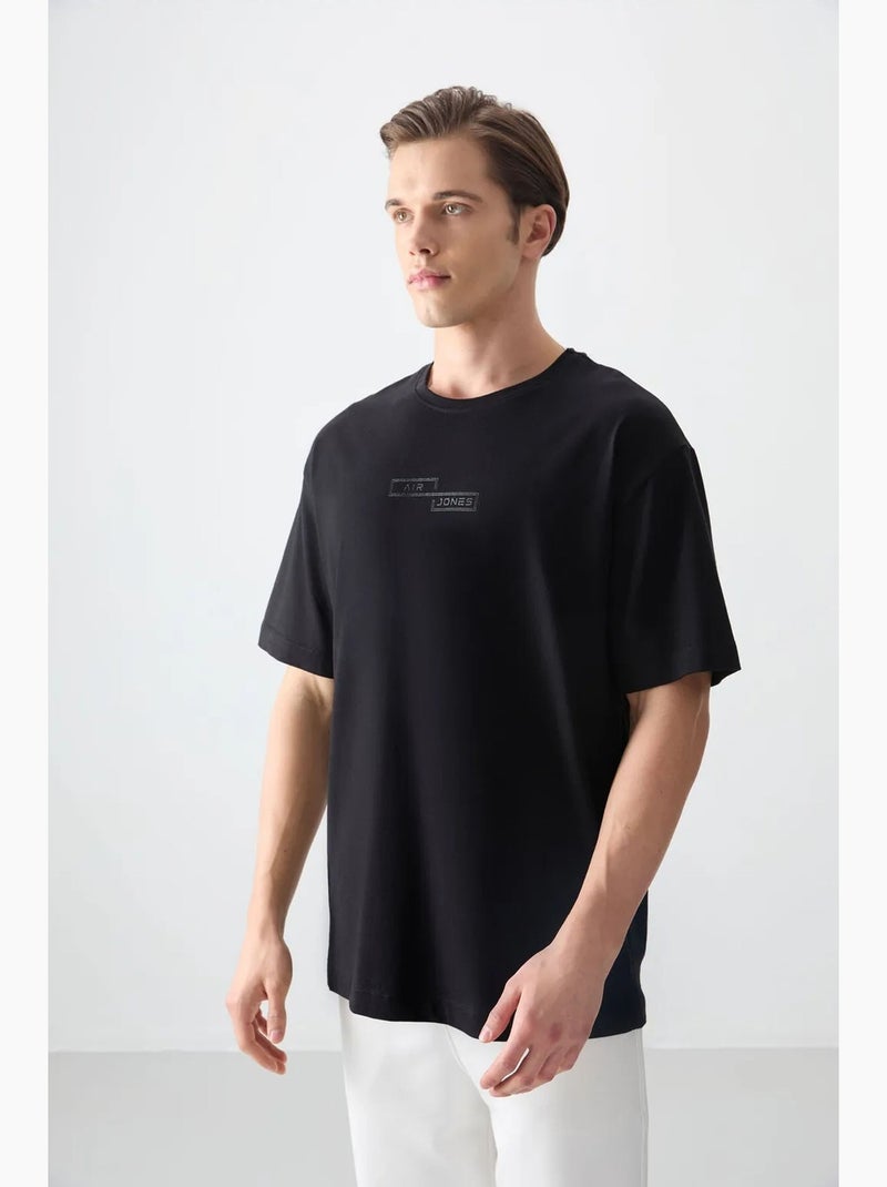T-shirt oversize en coton imprimé tommy Noir - Kiabi