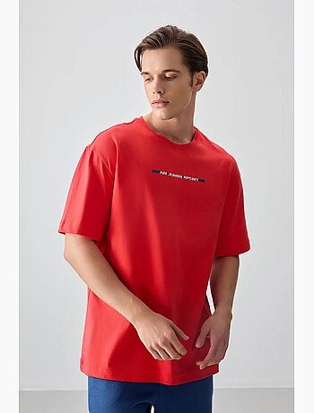 T-shirt oversize en coton imprimé tommy
