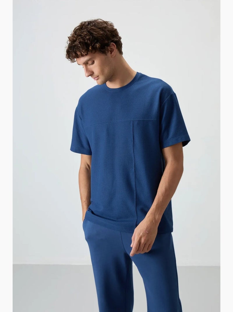 T-shirt oversize en jersey avec poche tommy Bleu - Kiabi