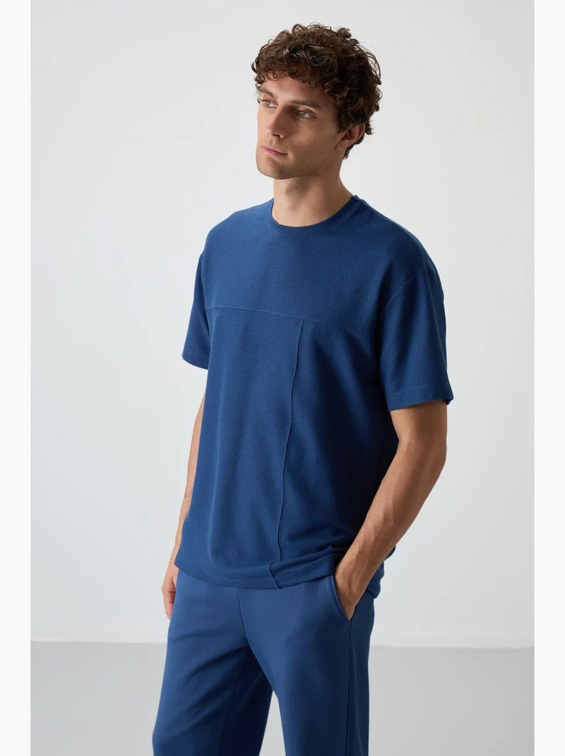 T-shirt oversize en jersey avec poche tommy Bleu - Kiabi