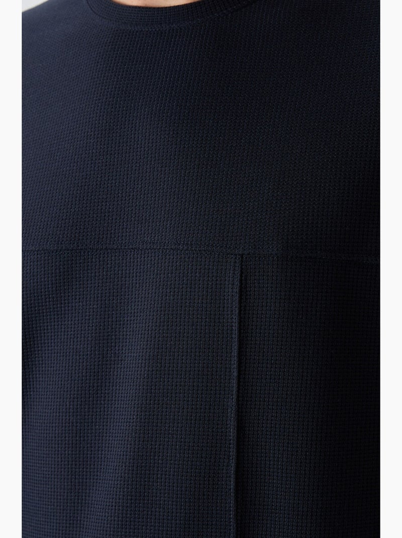 T-shirt oversize en jersey avec poche tommy Bleu marine - Kiabi