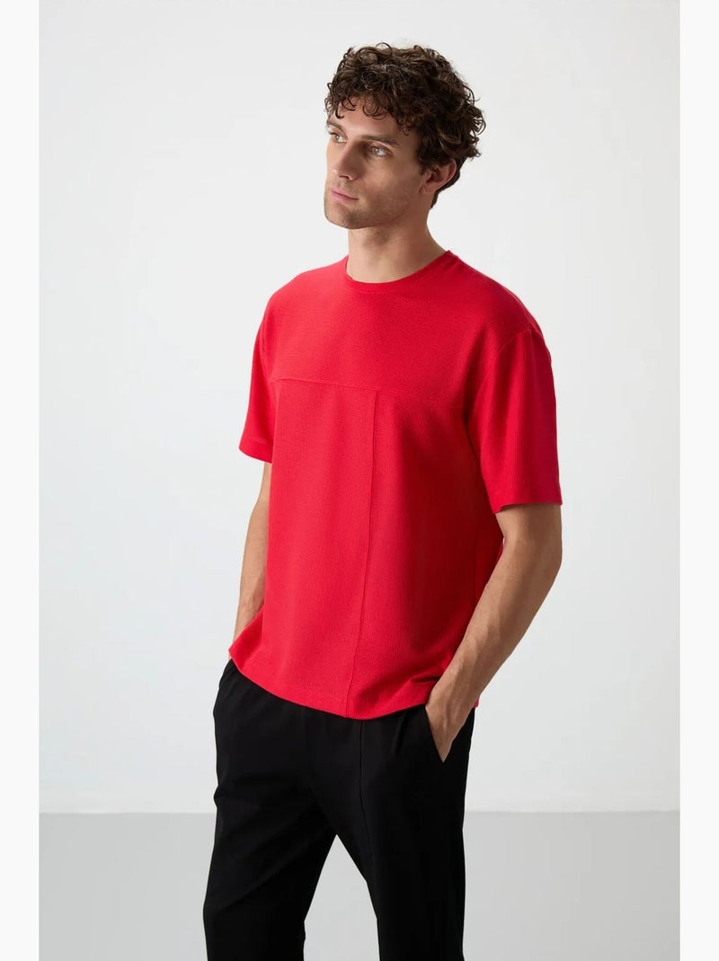 T-shirt oversize en jersey avec poche tommy Rouge - Kiabi