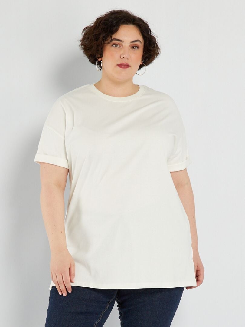 T-shirt oversize en jersey Blanc - Kiabi