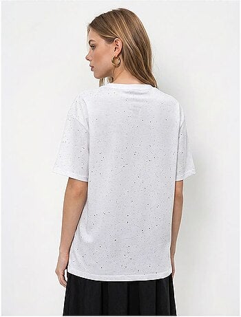 T-shirt oversize en jersey de coton à col rond lucci