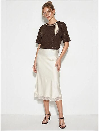 T-shirt oversize en jersey de coton à col rond lucci