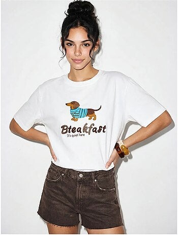T-shirt oversize en jersey de coton imprimé lucci