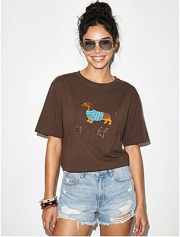 T-shirt oversize en jersey de coton imprimé lucci