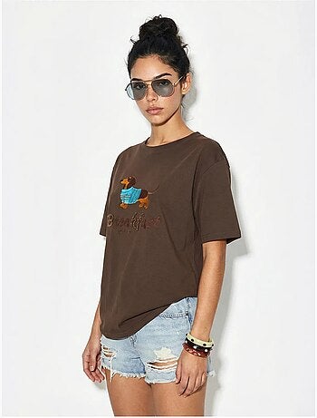 T-shirt oversize en jersey de coton imprimé lucci
