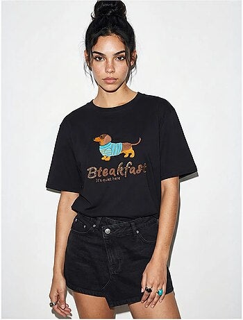T-shirt oversize en jersey de coton imprimé lucci