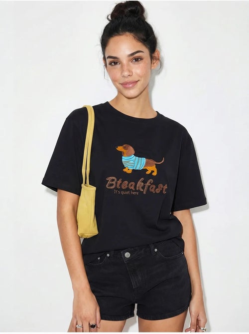 T-shirt oversize en jersey de coton imprimé lucci - Kiabi T-shirt oversize en jersey de coton imprimé lucci - Kiabi
