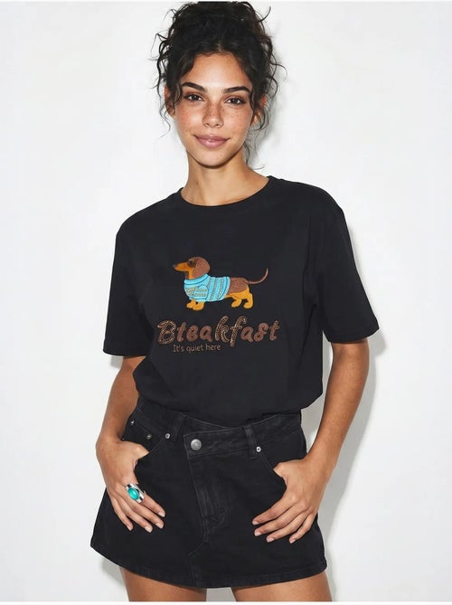 T-shirt oversize en jersey de coton imprimé lucci - Kiabi T-shirt oversize en jersey de coton imprimé lucci - Kiabi