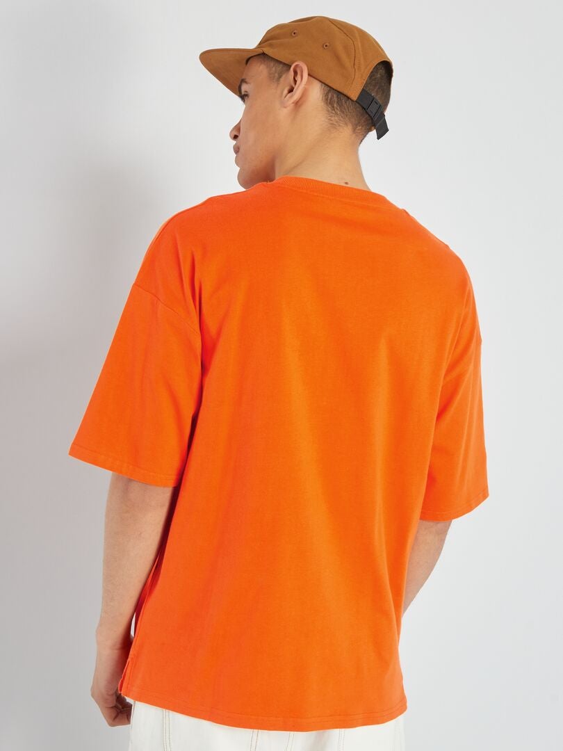 T-shirt oversize en jersey Orange - Kiabi
