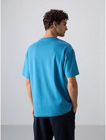T-shirt oversize en mélange coton à col rond tommy