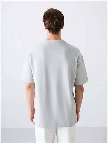 T-shirt oversize en mélange coton à col rond tommy