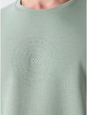 T-shirt oversize en mélange coton à col rond tommy