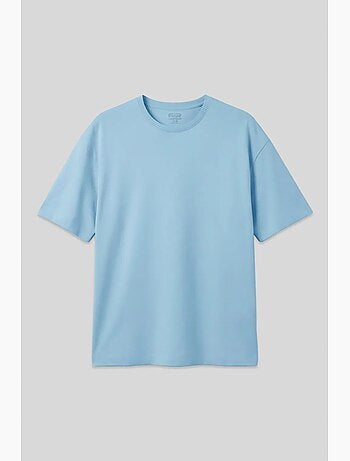 T-shirt oversize en mélange de coton à col rond tommy