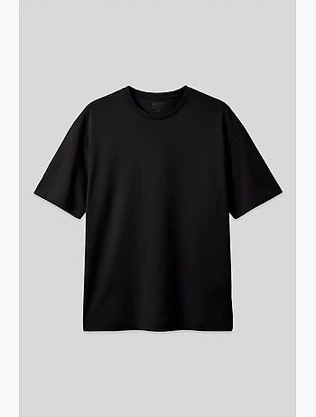 T-shirt oversize en mélange de coton à col rond tommy