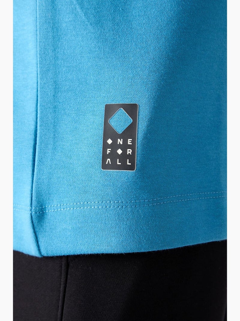 T-shirt oversize en mélange de coton, avec logo tommy Bleu - Kiabi
