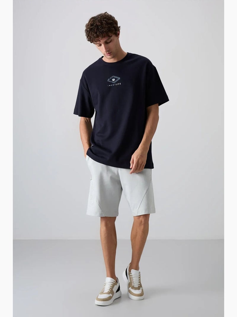 T-shirt oversize en mélange de coton, avec logo tommy Bleu marine - Kiabi