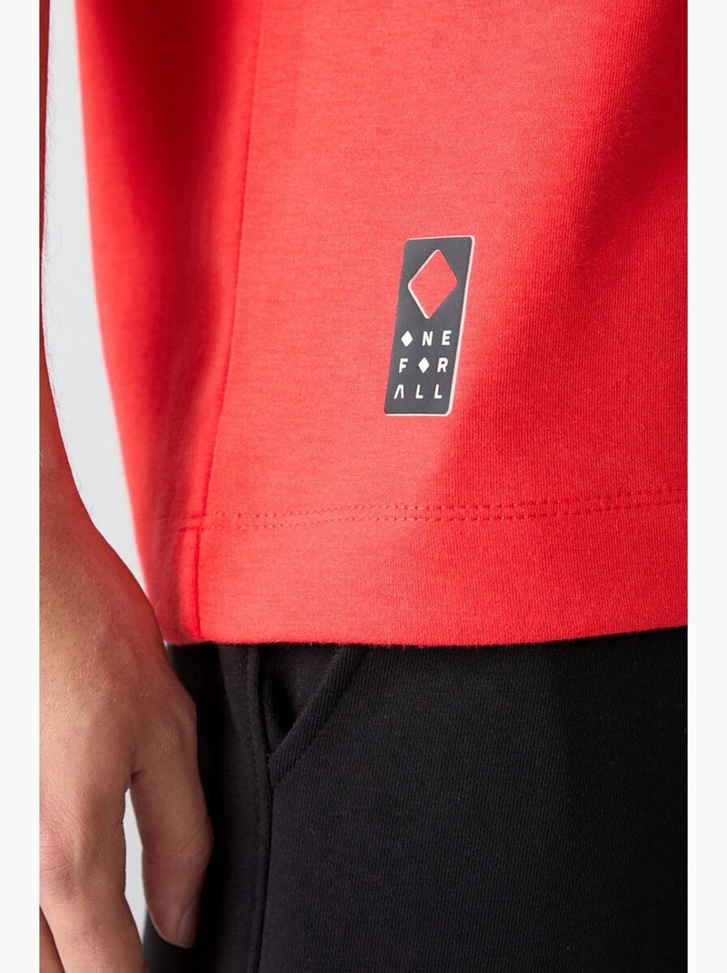 T-shirt oversize en mélange de coton, avec logo tommy Rouge - Kiabi