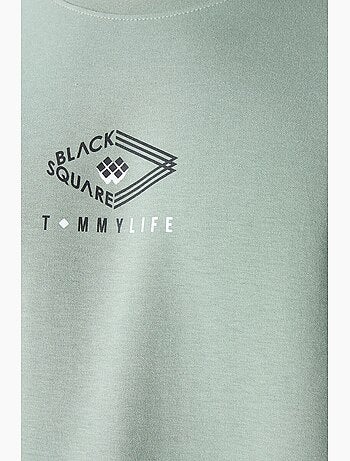 T-shirt oversize en mélange de coton, avec logo tommy